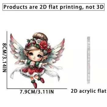 Мультяшный Праздничный Эльф Акриловый Автомобильный Подвесной Кулон Для Радостного Праздничного Декора Зеркала Заднего Вида