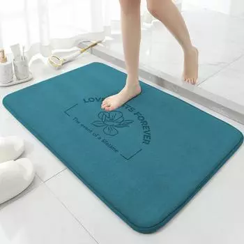 Мультяшный простой коврик для ванной комнаты, прочный впитывающий бытовой коврик для ног, туалетный нескользящий коврик, утолщенный 40cm*60cm