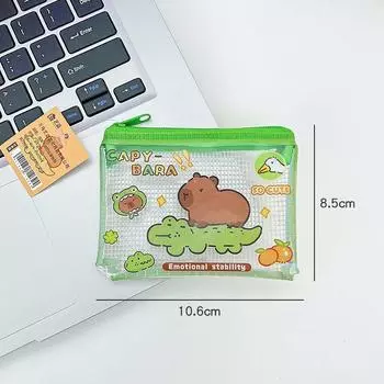 Мультяшный ПВХ Капибара кошелек для монет милый кошелек портативный водонепроницаемый мини сумка для хранения ключей наушники органайзер для детей подарки 3