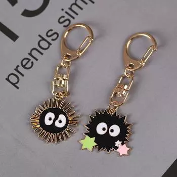 Мультяшный японский аниме брелок угольный шар безликий человек брелок автомобиль сумка кулон