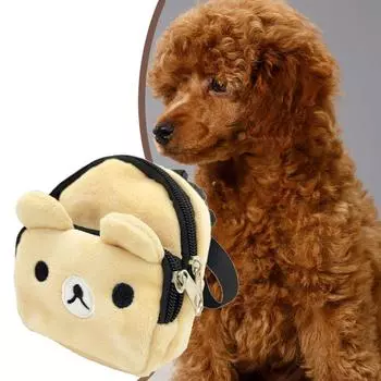 Мультяшный регулируемый поводок для собак, товары для улицы, переноски для домашних животных, сумка для закусок, рюкзак для собак