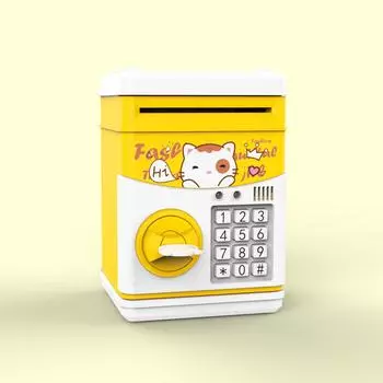 Мультяшный рисунок животного Копилка для детей Милая музыкальная история монета сбережения денег подарочная игрушка жёлтый