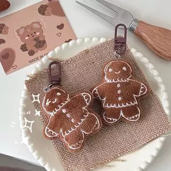 Мультяшный рождественский пряничный человечек брелок кулон забавный брелок изысканный рюкзак украшения аксессуары подарки 1pc
