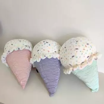 Мультяшный рожок мороженого, плюшевая подушка, мягкие игрушки, мороженое, еда, плюшевый мягкий диван, подушка, украшение комнаты, рождественский подарок на день рождения 50cm зелёный