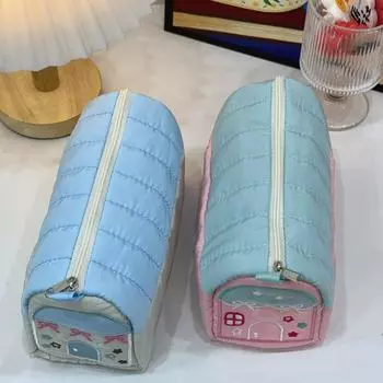 Мультяшный розовый синий пенал для дома милый большой емкости пенал многофункциональный мешок для хранения канцелярские принадлежности школьные принадлежности розовый