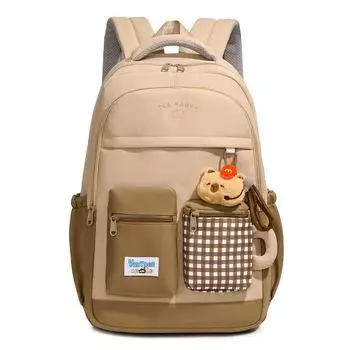 Мультяшный рюкзак для учеников средней школы, школьный рюкзак для девочек, рюкзак большой вместимости хаки
