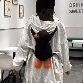 Мультяшный рюкзак в форме пингвина, мягкие плюшевые регулируемые лямки, отличная несущая нагрузка, детская плюшевая кукла, сумка, мини-рюкзак Penguin