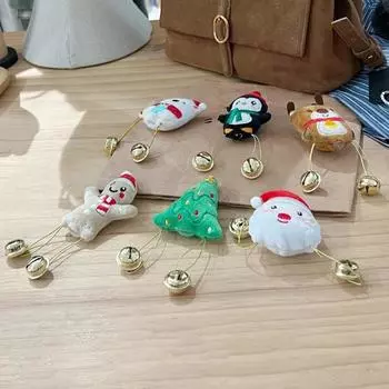 Мультяшный Санта-Клаус, рождественская елка, брелок в виде лося, кулон, забавный брелок, изысканный рюкзак, украшения, аксессуары, подарки