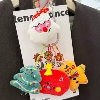 Мультяшный Санта-Клаус Рождественская елка Пряничный человечек Брелок Рождественские украшения Изысканный рюкзак Украшения Аксессуары Подарки A3