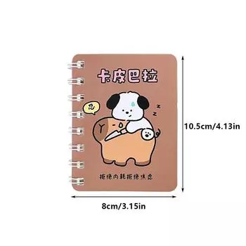 Мультяшный щенок спиральный блокнот блокнот 80 внутренних страниц гроссбух портативная бухгалтерская книга милый карманный мини-блокнот студенческие канцелярские принадлежности as the picture