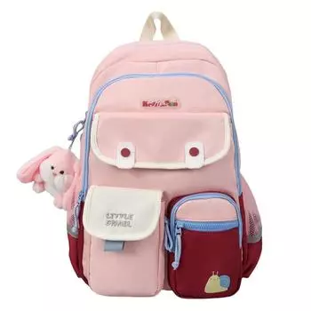 Мультяшный школьный ранец для учеников начальной школы 3-6 классов, большой вместительный рюкзак, легкий и легкий детский школьный ранец красный