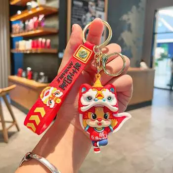 Мультяшный силиконовый разноцветный брелок для пар и друзей. Идеальный подарок на все случаи жизни. Red