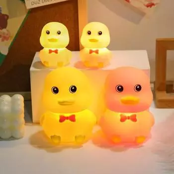 Мультяшный силиконовый спальный светильник утка ночник USB перезаряжаемый сенсорный прикроватный светильник 1pc small+gift bag