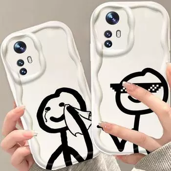 Мультяшный спичка, милый арт для Xiaomi Mi 14 12 12T 11 Lite Poco M6 X6 X5 X4 X3 M3 F4 Pro GT NFC 5G Wave Oil, мягкий чехол для телефона Poco X4 NFC