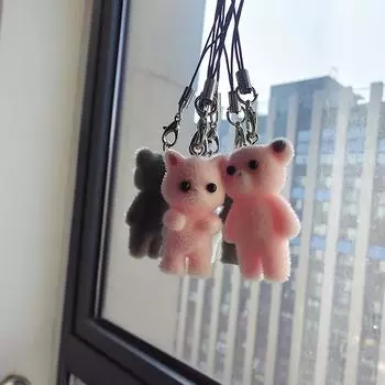 Мультяшный стая кошек кулон телефон шнурок милый медведь кукла мобильный телефон ремешок брелок для девочек цепочка для сотового телефона аксессуары A1