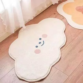 Мультяшный стиль Ins милый имитация кашемира напольный коврик специальная форма принт спальня прикроватное одеяло бургер