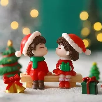 Мультяшный стул для пары, фигурки из смолы, миниатюрный сказочный садовый декор, настольные украшения, аксессуары для кукольного домика