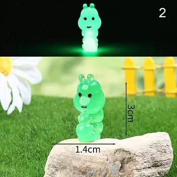 Мультяшный светящийся плотоядный червь, светящийся кулон, микро-сад, ландшафт, украшения для автомобиля, украшения, игрушки
