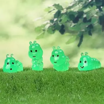Мультяшный светящийся плотоядный червь, светящийся кулон, микро-сад, ландшафт, украшения для автомобиля, украшения, игрушки 1