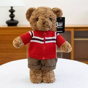 Мультяшный свитер, плюшевая игрушка медведь, повседневные брюки, украшения для дома в виде плюшевого мишки, для подарка на день рождения другу, для погашения 40cm0.27kg