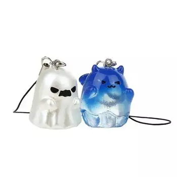 Мультяшный телефон-призрак, ремешок, креативная резиновая цепочка для мобильного телефона, милый брелок-подвеска для телефона-призрака, подарки на Хэллоуин