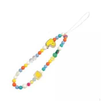 Мультяшный телефонный ремешок-цепочка с подвесками в виде утки, ювелирные изделия, модный браслет, многофункциональная сумка