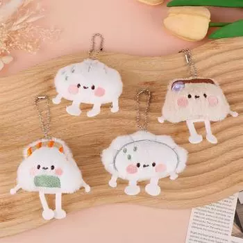 Мультяшный тост плюшевый кулон милый пельмени тост еда кукла брелок автомобильный брелок рюкзак сумка Декор