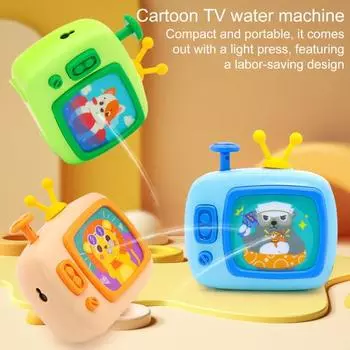 Мультяшный ТВ-стиль, игрушка-распылитель воды, портативный мини-разбрызгиватель для полива, мощный зелёный