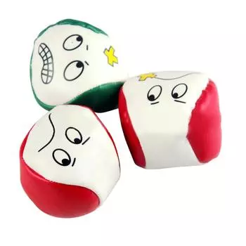 Мультяшный улыбающийся мячик для жонглирования из искусственной кожи, сумка для детей, интерактивные игрушки