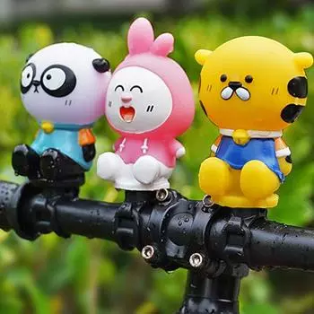 Мультяшный велосипедный звонок, милый велосипедный сигнал, громкий чистый звук, простая установка, руль, легкие пластиковые силиконовые эластичные ремни