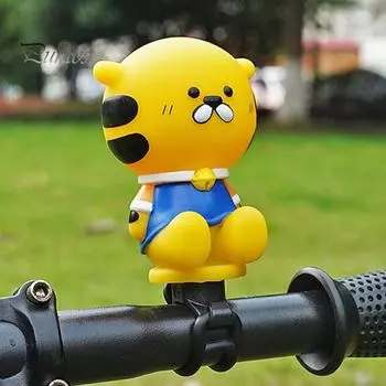 Мультяшный велосипедный звонок, милый велосипедный звонок, громкий чистый звук, простая установка на руль 0,87 дюйма, велосипедный звонок, легкий пластик, силикон G