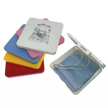 Мультяшный водонепроницаемый ящик для хранения защитной маски для лица пыленепроницаемый влагостойкий портативный органайзер для защиты рта и носа