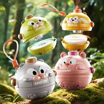 Мультяшный волчок с животными, детский пресс-спиннер со шнурком, интерактивная игрушка-гироскоп для малышей и мальчиков и девочек фиолетовый