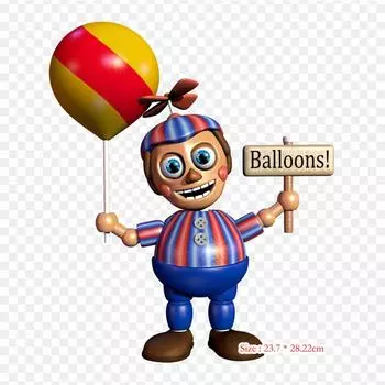 Мультяшный воздушный шар для мальчика-мистификация Five Nights At Freddy s 2, термонаклейки для одежды, футболка, сумка, теплопередающие наклейки, железные нашивки