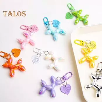 Мультяшный воздушный шар собака кулон брелок щенок шарм блестящие лазеры цветная сумка DIY украшения шарм домашний офис декор орнамент синий