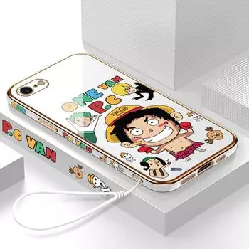 Мультяшный забавный чехол для телефона с покрытием Луффи для iPhone 11 13 15 Samsung Galaxy A52 Xiaomi Redmi 12C Note 10 Pro Oneplus Мягкие чехлы для смартфонов iPhone 11 Pro Max ярко-зеленый