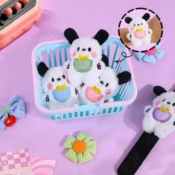 Мультяшный забавный Pochacco плюшевый круговой браслет для женщин и девочек, милый креативный браслет для пары, детские подарки синий