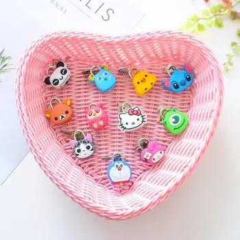 Мультяшный замок для куклы, металлический мини-замок, креативный, милый, защитный, противоугонный замок для багажа as the picture