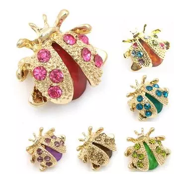 Мультяшный Жук Брошь Студент Милая Брошь Животное Красочные Маленькая Божья Коровка Брошь Насекомое