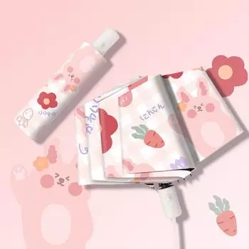 Мультяшный зонтик «Солнце и дождь»: Автоматически складывающийся, двойного назначения, с защитой от УФ-излучения для женщин и студентов