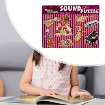 Мультяшный звуковой пазл для детей, увлекательная обучающая игрушка для раннего развития music