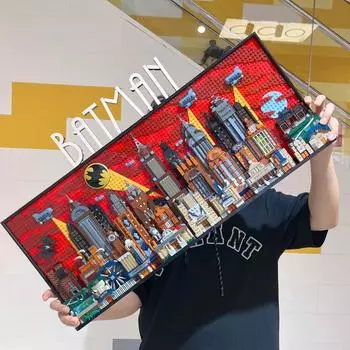 Мультсериал Gotham City Skyline Building Block Модель Сборка Кирпич Игрушки для Мальчика Подарок with paper manual