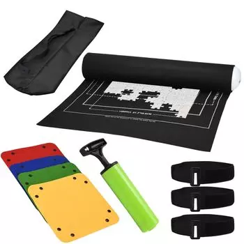 MulaF Puzzle Storage Resume с левого фетрового лотка для деталей, в комплекте коврик, Off, Roll, Portable, (черный) чёрный