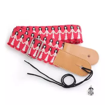 Mulanimo Ukulele Ремень для укулеле с хвостиком Мягкий укулеле Укулеле Плечо Регулируемый Милый гриф Уменьшает усталость Ремень, Гвоздь, Ремень, Ремень, Длина, Ремень,