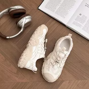 Mule camel ugly cute shoes женская обувь весна 2025 новые походные кроссовки женская обувь на платформе для папы повседневная спортивная обувь 35 бежевый