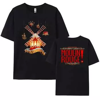 Мулен Руж! Футболки с песнями и танцами из фильмов, хлопковая летняя футболка унисекс с коротким рукавом, эстетическая одежда, футболка с графическим принтом XS