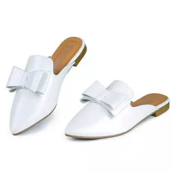 Мюли для женщин Слипоны женские балетки удобные закрытые остроносые мокасины без спинки женские повседневные сандалии тапочки для отдыха на природе 7.5