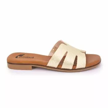 Мюли на плоской подошве с атласным ремешком женщина BIOSTOCK 40 серебряный