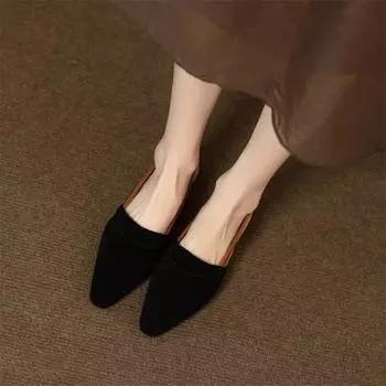 Мюли женские сандалии сексуальные туфли черные сабо с одним словом женские распродажи 2024 года трендовая обувь премиум и низкая цена повседневная 35