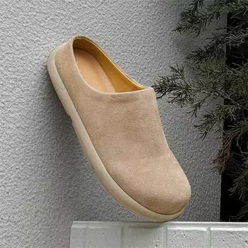 Muller Boken Shoes One Pedal Lazy Wear Low Top Couple Slippers 45789-55789 Beige-J 38